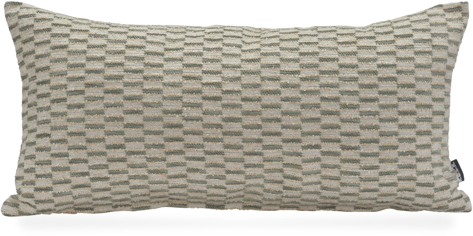 H.O.C.K. Antoine Dekokissen 60x30cm - Sage Lindgrün Creme | Karo-Webmuster