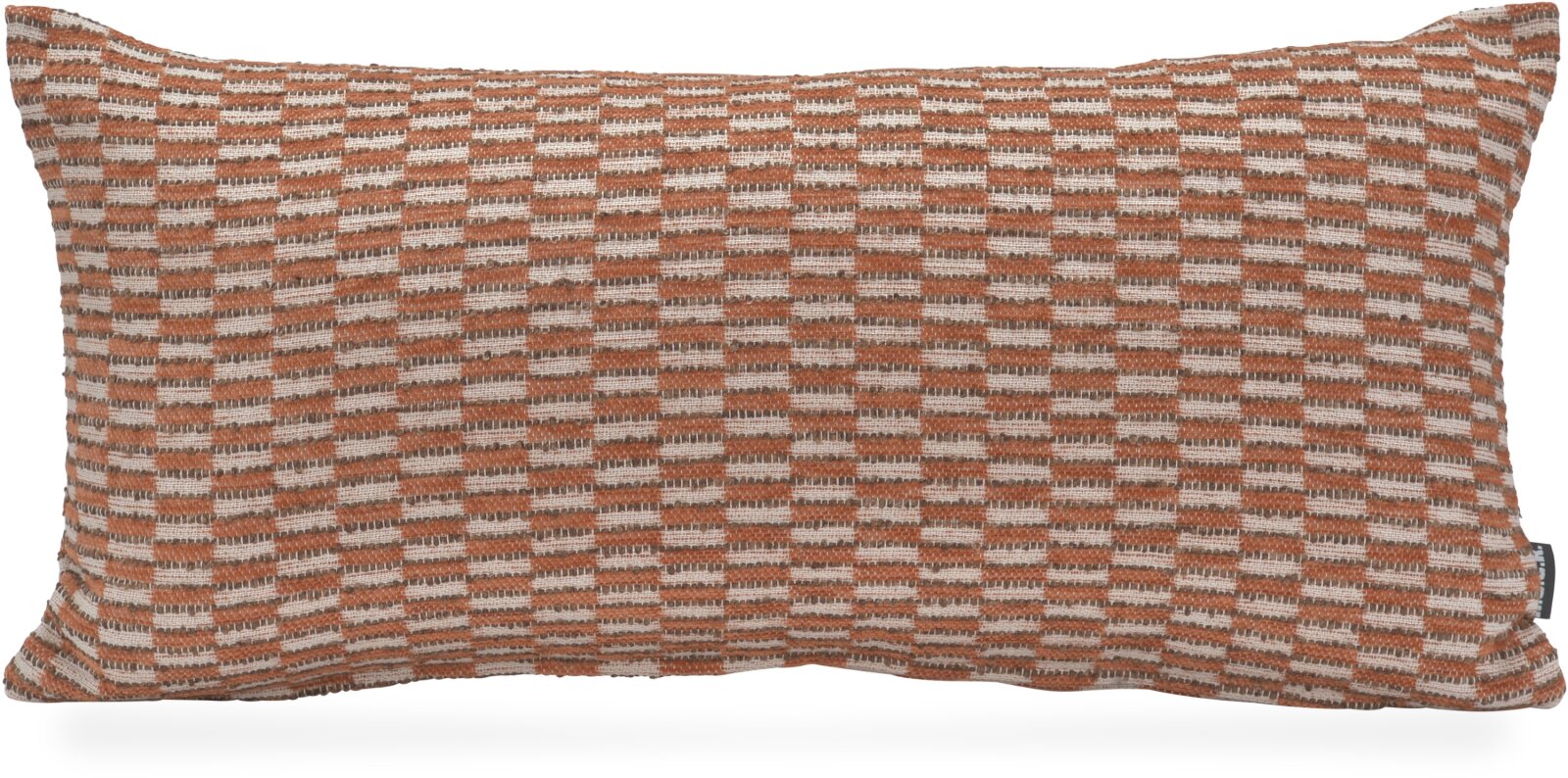 H.O.C.K. Antoine Dekokissen 60x30cm - Haselnuss Braun | Karo-Webmuster