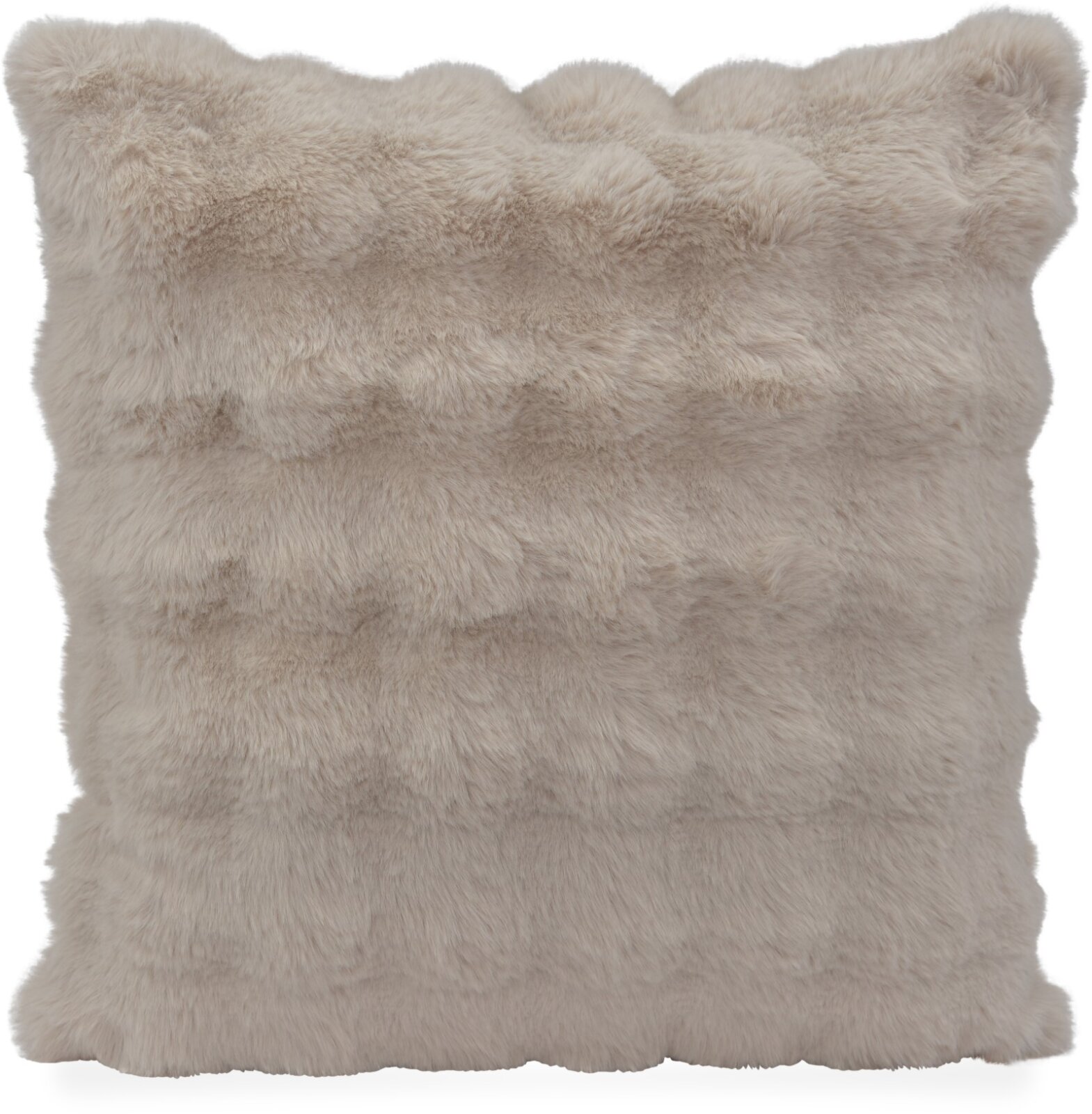 H.O.C.K. Nordic Rückenkissen 60x60cm - Beige Taupe | Flauschige 3D-Reliefstruktur