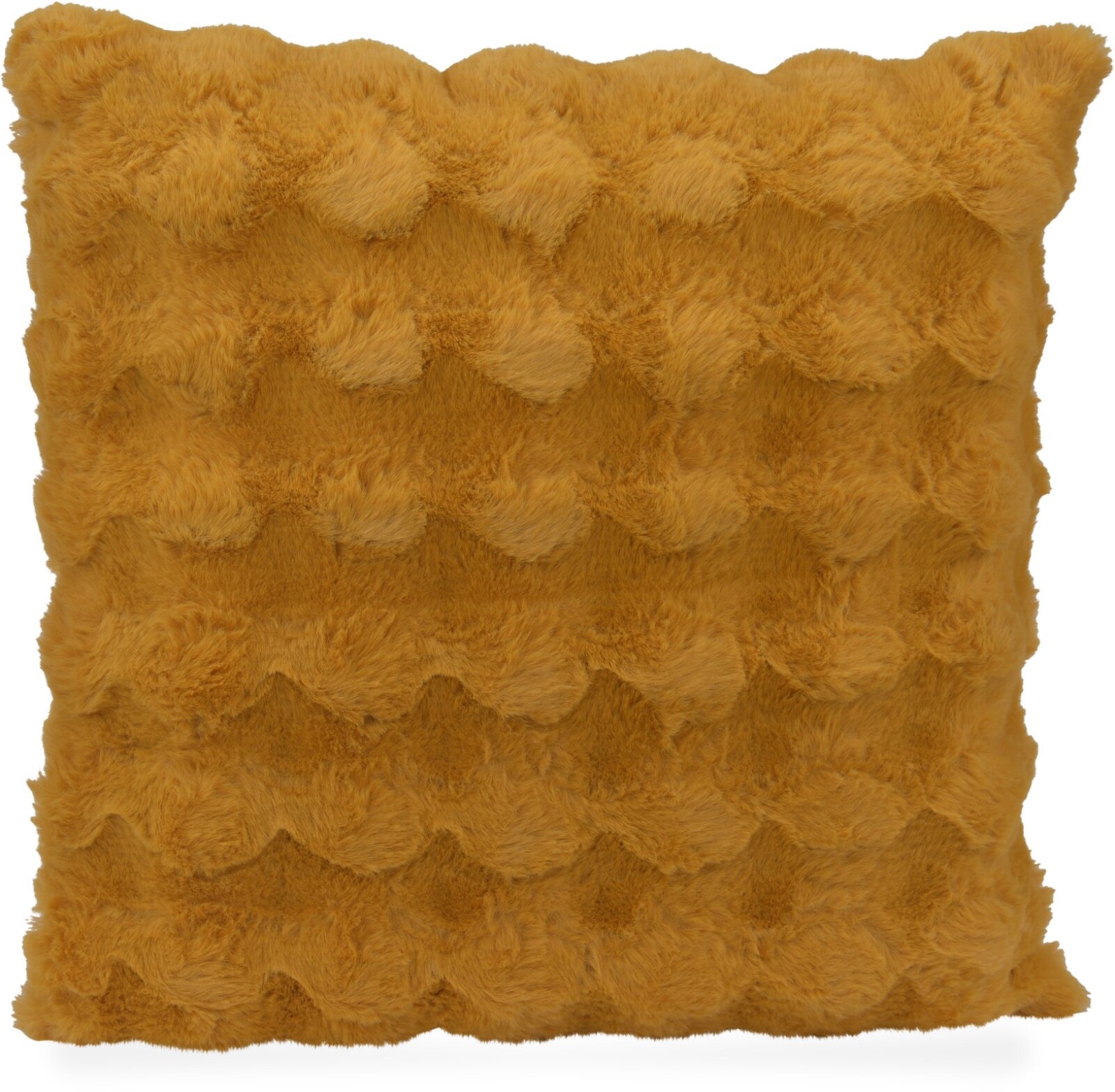 H.O.C.K. Nordic Rückenkissen 60x60cm - Maiz Gelb | Flauschige 3D-Reliefstruktur