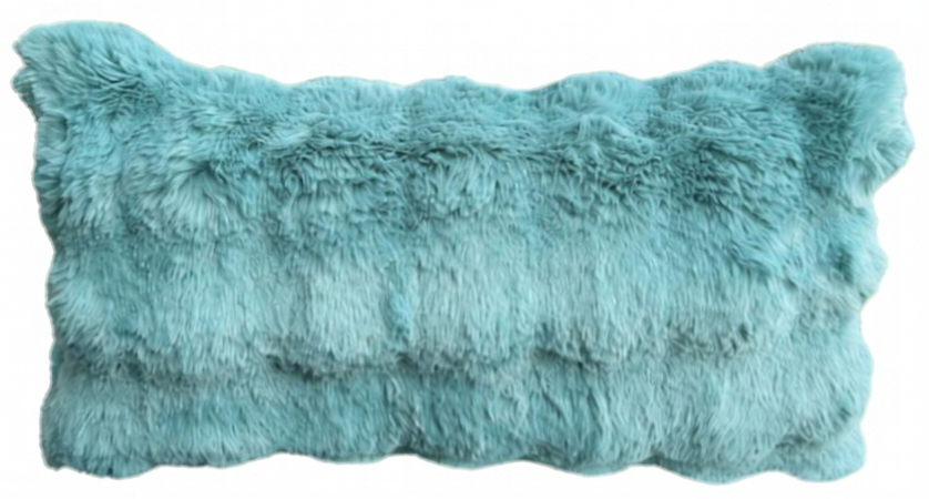 H.O.C.K. Nordic Dekokissen 60x30cm - Hellblau | Flauschige 3D-Reliefstruktur