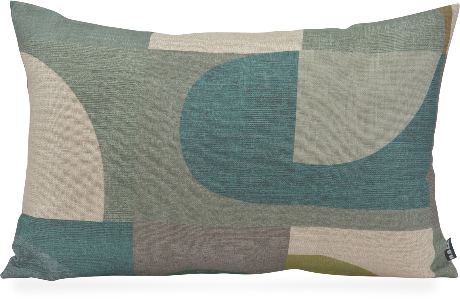 H.O.C.K. Hoppers Dekokissen 60x40cm - Petrol | Retro-Muster