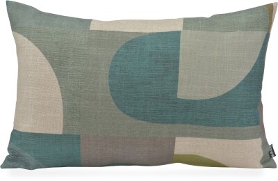 H.O.C.K. Hoppers Dekokissen 60x40cm - Petrol | Retro-Muster