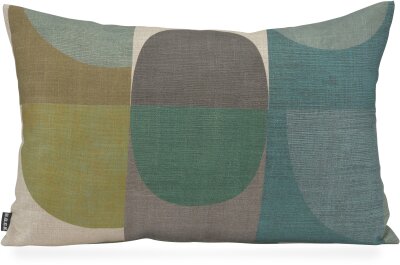 H.O.C.K. Hoppers Dekokissen 60x40cm - Petrol | Retro-Muster