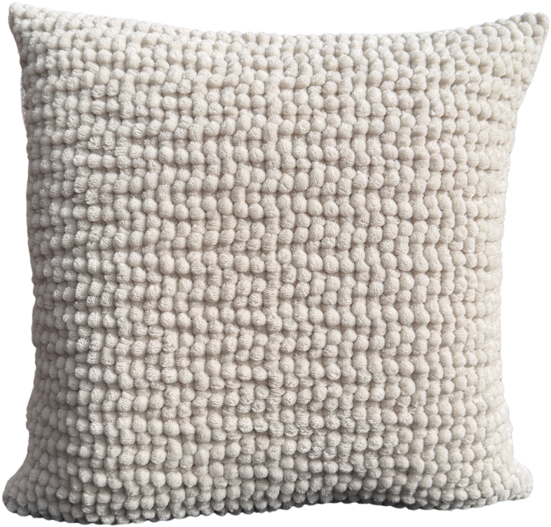H.O.C.K. Fendy Dekokissen 50x50cm - Beige Kuschelkissen