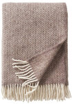 KLIPPAN Decke "Lima" Sand Taupe mit Fransen...