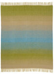 KLIPPAN Decke "Aurora" Green Blue mit Fransen...