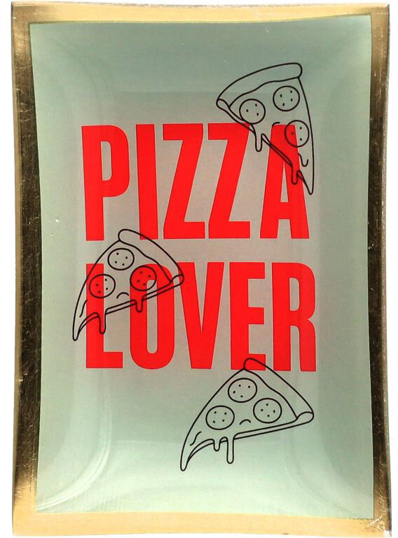 GIFTY Glasteller eckig M / Pizza Lover ca. 10x0,8x14,2cm