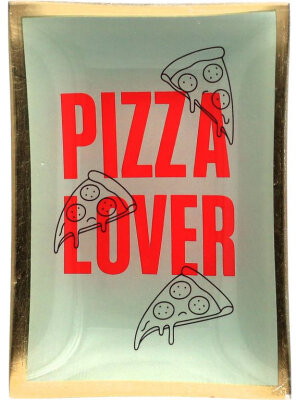 GIFTY Glasteller eckig M / Pizza Lover ca. 10x0,8x14,2cm