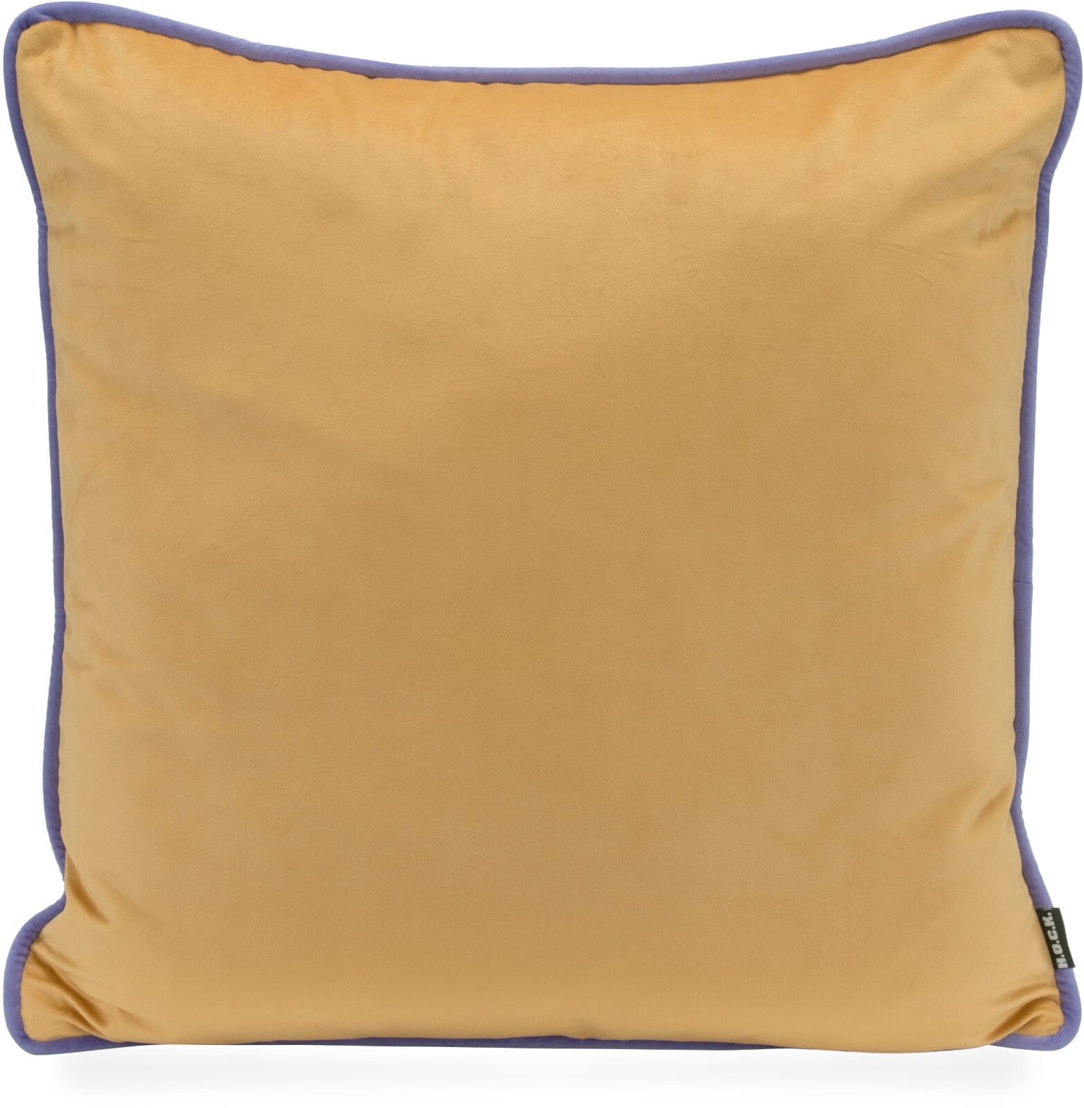 H.O.C.K. Nobile Samt Kissen 50x50cm honey-orange – Keder ultraviolet | Samtkissen