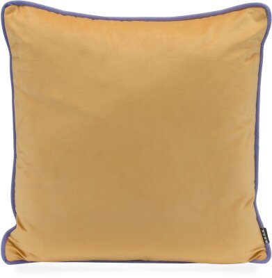 H.O.C.K. Nobile Samt Kissen 50x50cm honey-orange – Keder ultraviolet | Samtkissen