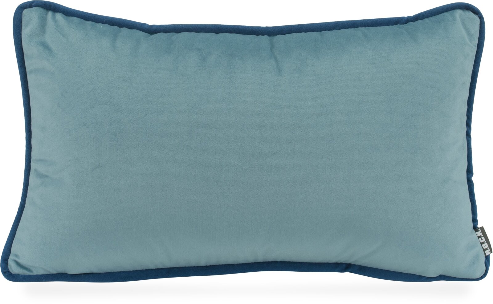 H.O.C.K. Nobile Samt Kissen 50x30cm deep-sky-blue – Keder dark blue | Samtkissen