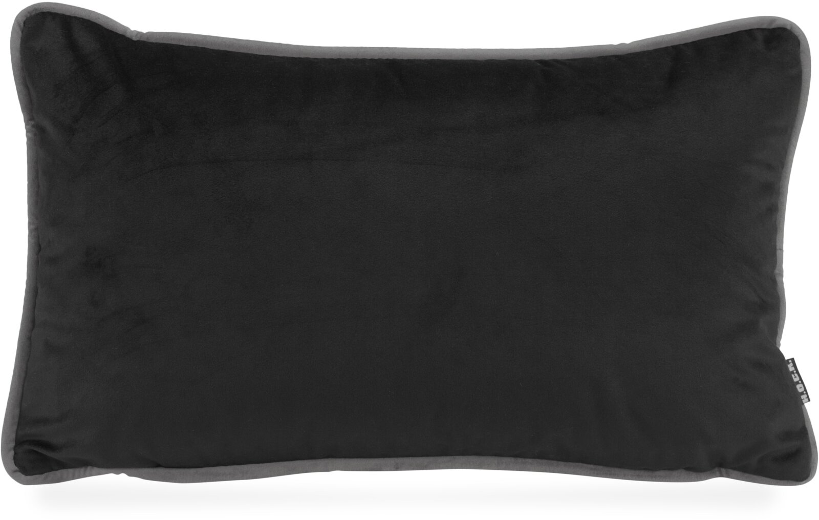 H.O.C.K. Nobile Samt Kissen 50x30cm black – Keder dark grey | Samtkissen