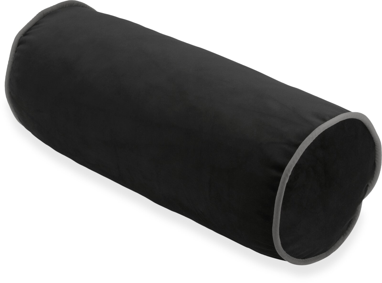 H.O.C.K. Nobile Samt Nackenrolle 50xø20cm black – Keder dark grey