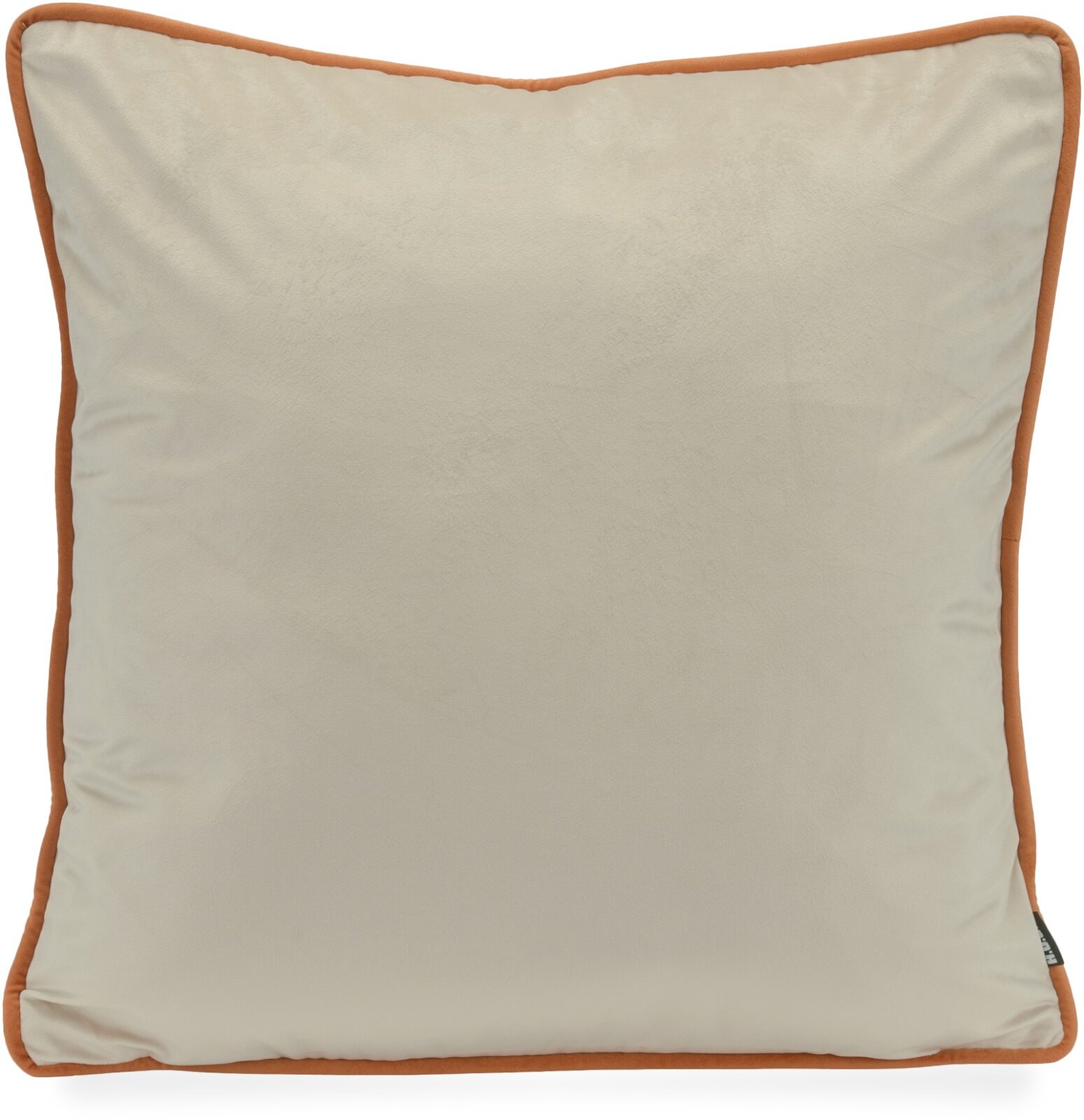 H.O.C.K. Nobile Samt Kissen 50x50cm beige – Keder terra | Samtkissen