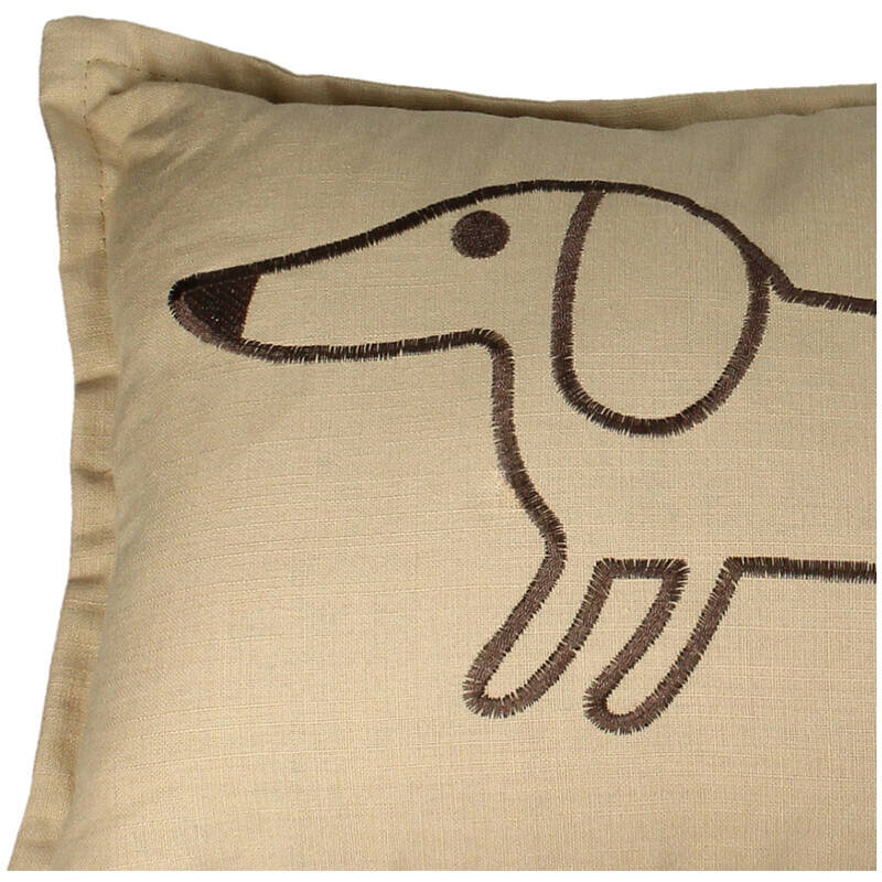 KRST Dekokissen Dackel 50x30cm beige