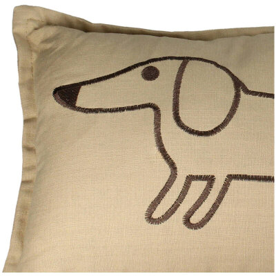KRST Dekokissen Dackel 50x30cm beige