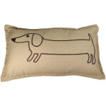 KRST Dekokissen Dackel 50x30cm beige