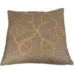 KRST Dekokissen mit Ornament 45x45cm Taupe
