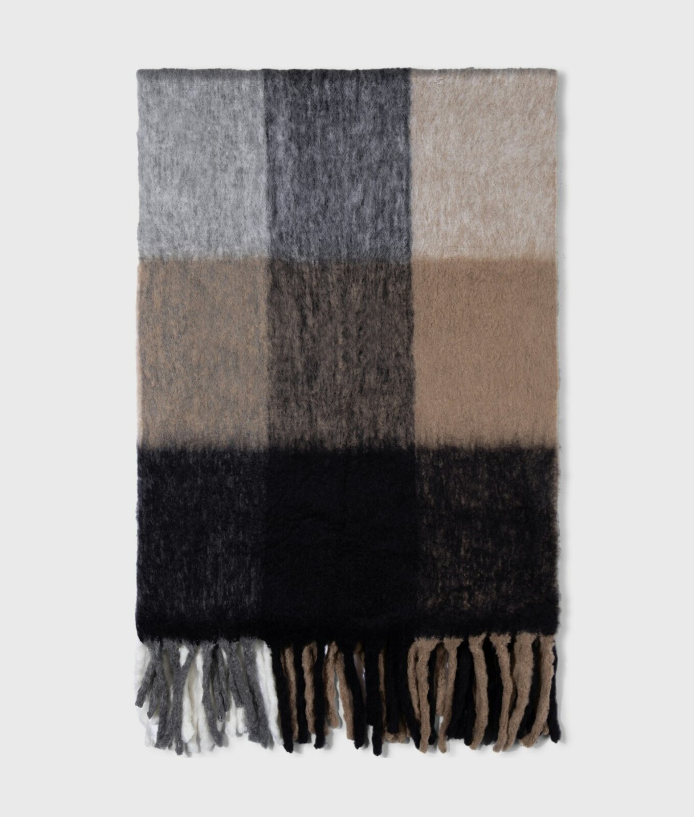 H.O.C.K. 10Days Check Blanket – Karierte Decke mit Fransen 170x130cm