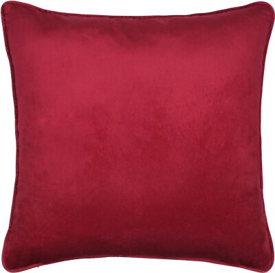 STF Dekokissen "Ski" Weihnachtskissen ca. 45x45cm | Samtkissen rot