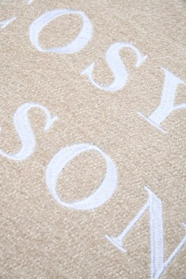 STF Dekokissen "Cosy Season" Weihnachtskissen ca. 45x45cm | Velour beige