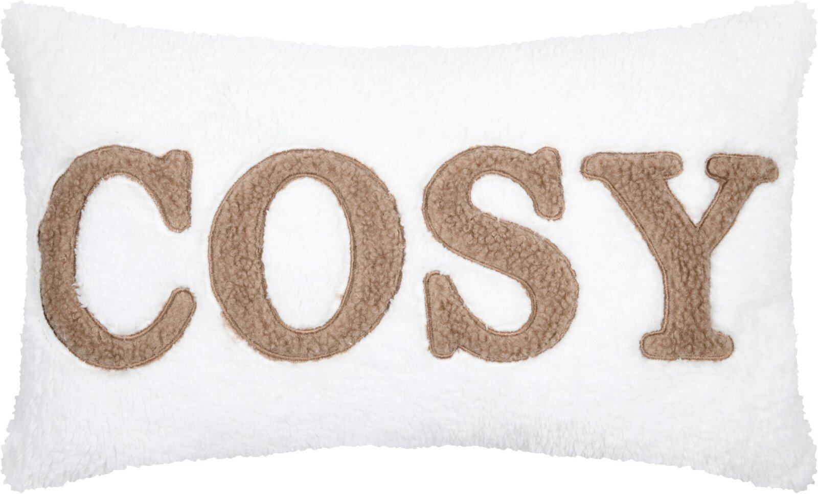 STF Dekokissen "Cosy" Weihnachtskissen ca. 50x30cm | Teddyplüsch ecru
