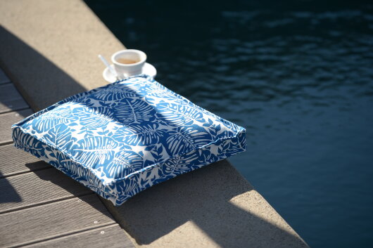 H.O.C.K. Globe Outdoor Stuhlkissen 40x40x5cm blue 26 cobo