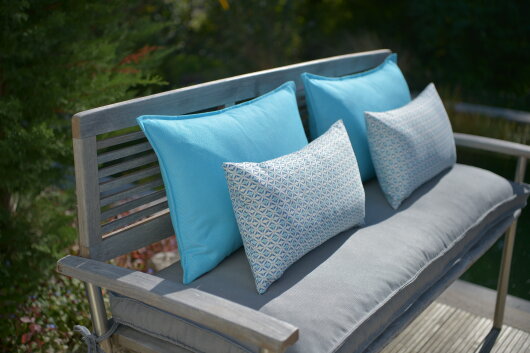 H.O.C.K. Caribe Outdoor Kissen 50x50cm türkis turquesa 01