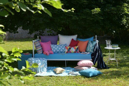 H.O.C.K. Caribe Outdoor Kissen 50x50cm türkis turquesa 01