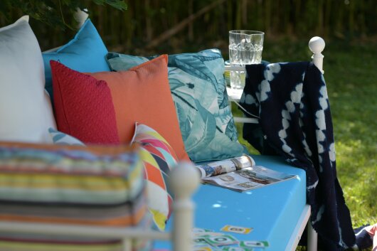 H.O.C.K. Caribe Outdoor Kissen 50x50cm türkis turquesa 01