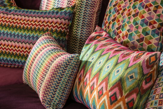 H.O.C.K. Sila Kissen 60x40cm multicolor boho