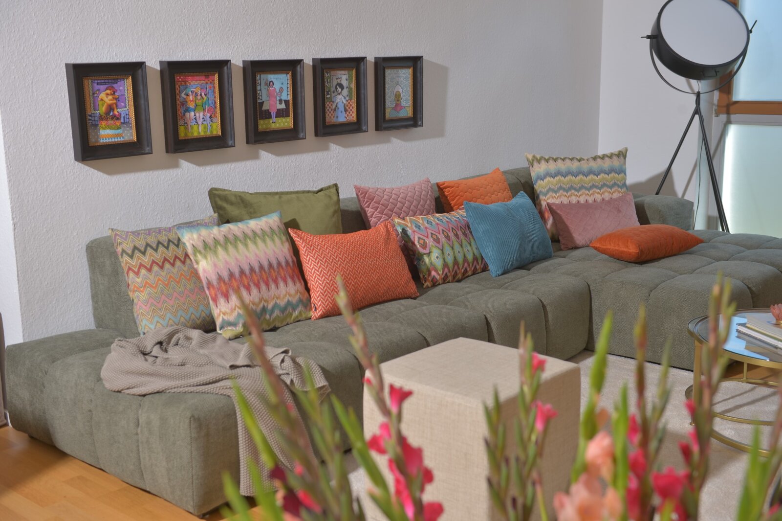 H.O.C.K. Belma Kissen 60x40cm multicolor boho