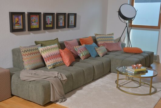 H.O.C.K. Belma Kissen 60x40cm multicolor boho