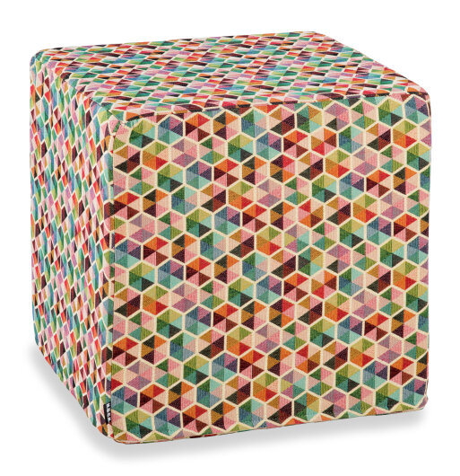 H.O.C.K. Akasma Hocker 45x45x45cm multicolor boho