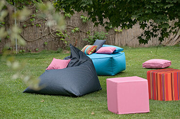 H.O.C.K. Caribe Outdoor Cube/ Sitzwürfel 45x45x45cm weiß