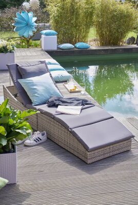 H.O.C.K. Caribe Outdoor Cube/ Sitzwürfel 45x45x45cm weiß