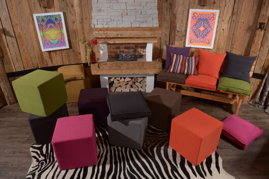 H.O.C.K. Livigno Cube / Sitzwürfel 45x45x45cm fuchsia 700