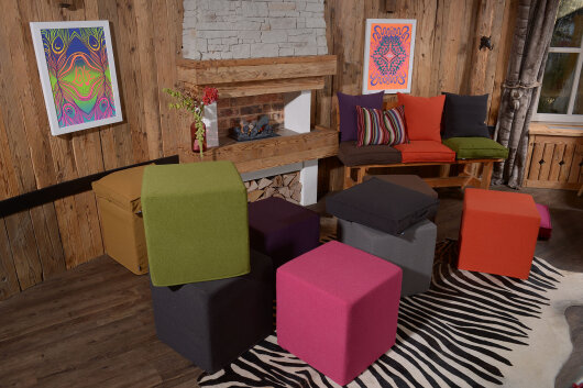 H.O.C.K. Livigno Cube / Sitzwürfel 45x45x45cm fuchsia 700
