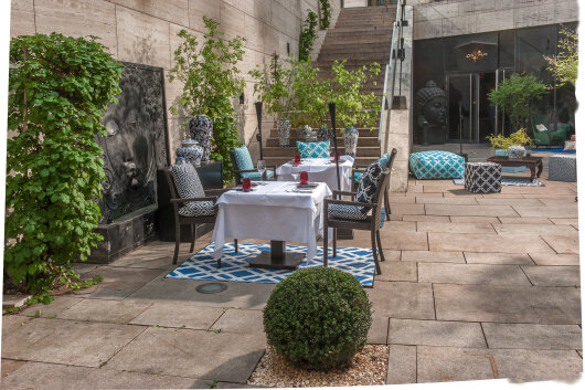 H.O.C.K. Natolda Outdoor Loungehocker 90x90x40cm navy 441 sun