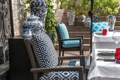 H.O.C.K. Pinamar Outdoor Matratzenkissen 50x50x10cm navy 441 sun