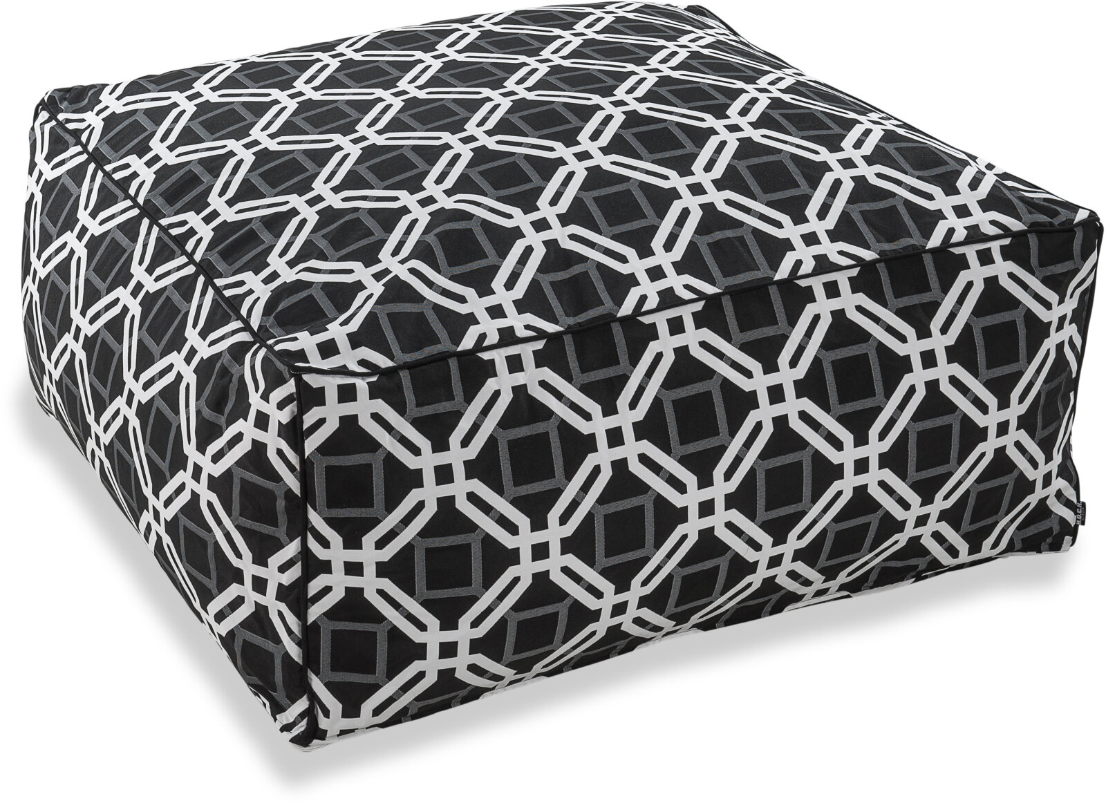 H.O.C.K. Natolda Outdoor Lounghocker ca. 90x90x40cm black 090 sun