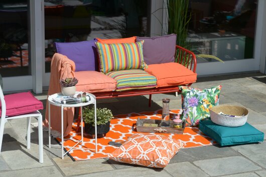 H.O.C.K. Natolda Outdoor Kissen 60x60cm orange 101 sun