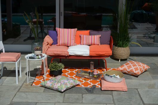 H.O.C.K. Natolda Outdoor Kissen 60x60cm orange 101 sun