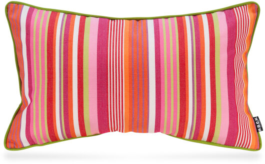 H.O.C.K. Yucatan Outdoor Kissen mit Keder 50x30cm pink stripes sun