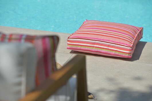 H.O.C.K. Yucatan Outdoor Matratzenkissen 50x50x10cm pink stripes sun