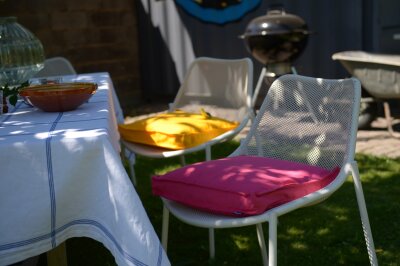 H.O.C.K. Classic Uni Outdoor Sitzkissen CLOU 40x40x5cm pink