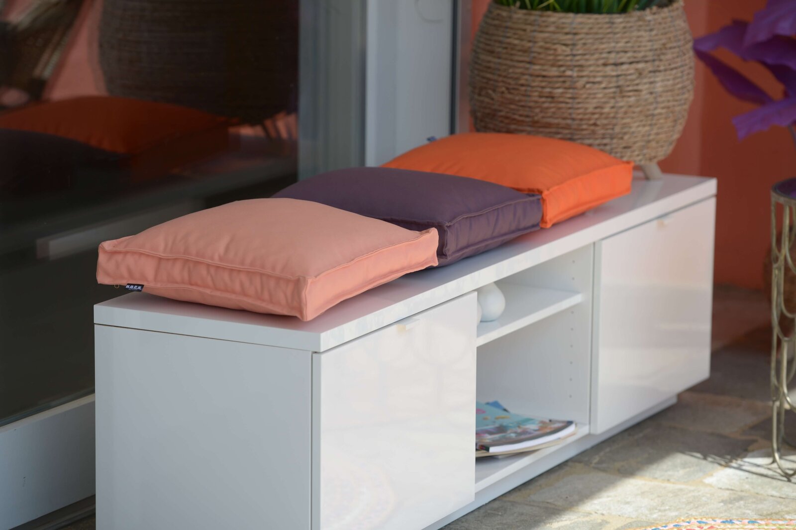 H.O.C.K. Classic Uni Outdoor Sitzkissen CLOU 40x40x5cm orange