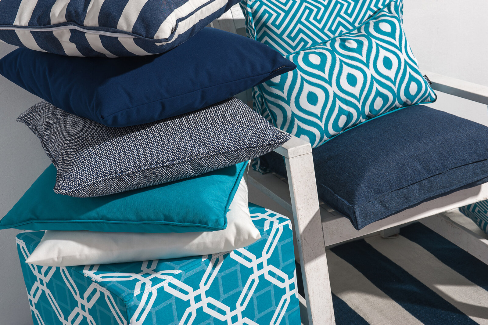 H.O.C.K. Classic Uni Outdoor Kissen 60x40cm navy-blau col. 08