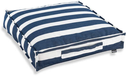 H.O.C.K. Classic Streifen Outdoor Matratzenkissen 50x50x10cm navy-blau